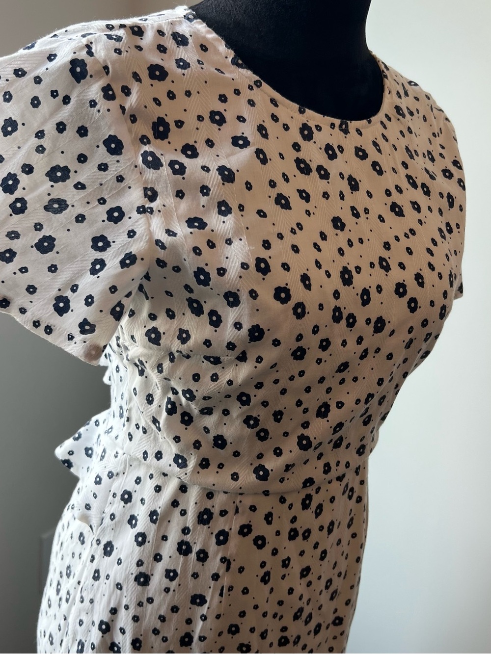 NWOT Princess Polly White and Navy Floral Cutout Mini Dress - US 8 - Picture 12 of 12